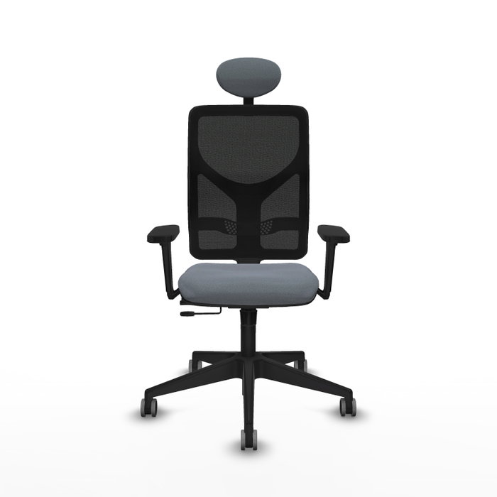 PIQUERAS Y CRESPO Silla de oficina Motilla con Mecanismo Sincro/Traslack, Gris y Negro