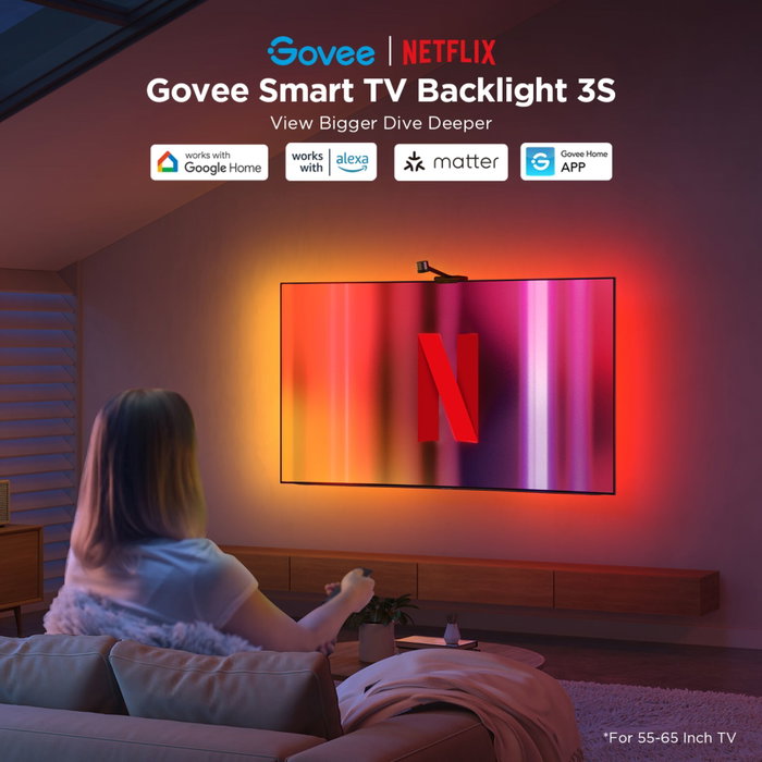 Govee H6098 Netflix Envisual Tira de luz inteligente 55-65 pulgadas