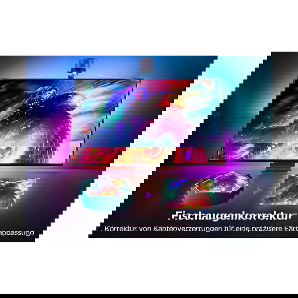 Govee H6098 Tira de Luz Inteligente Netflix Envisual, Compatible con TV de 55"-65", Wi-Fi/Bluetooth, Negro, LED, Salón