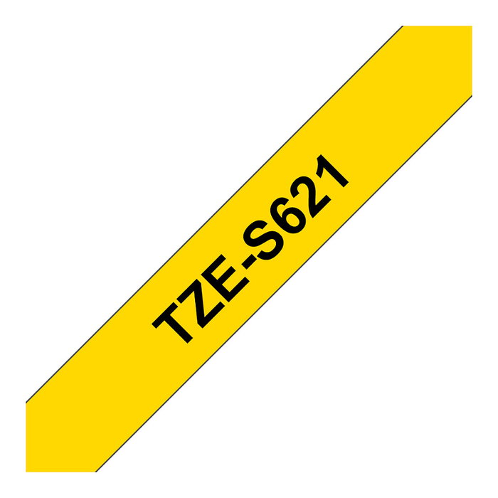 Brother Cinta Laminada TZeS621 Amarillo / Negro 9mm x 8m Brother Cinta Laminada TZeS621 Amarillo / Negro 9mm x 8m
