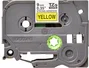 Brother Cinta Laminada Superadhesiva Amarillo/Negro 9mm x 8m