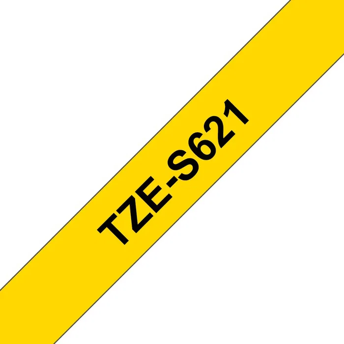 Brother Cinta Laminada TZeS621 Superadhesiva 9mm x 8m Amarillo / negro Brother Cinta Laminada TZeS621 Superadhesiva 9mm x 8m Amarillo / negro