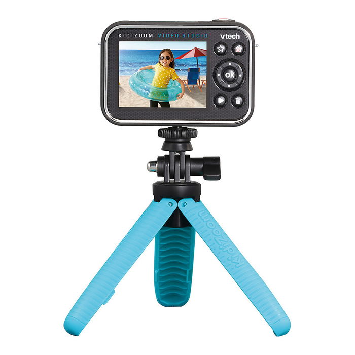 VTech Kidizoom Video Studio HD - Cámara digital para niños de 5 años, 5 MP, pantalla 2.4", multicolor, idiomas: alemán, holandés, inglés, español, francés