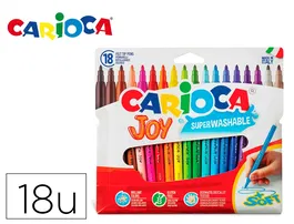 Carioca Rotulador Joy Caja de 18 Unidades Colores Surtidos Punta Fina