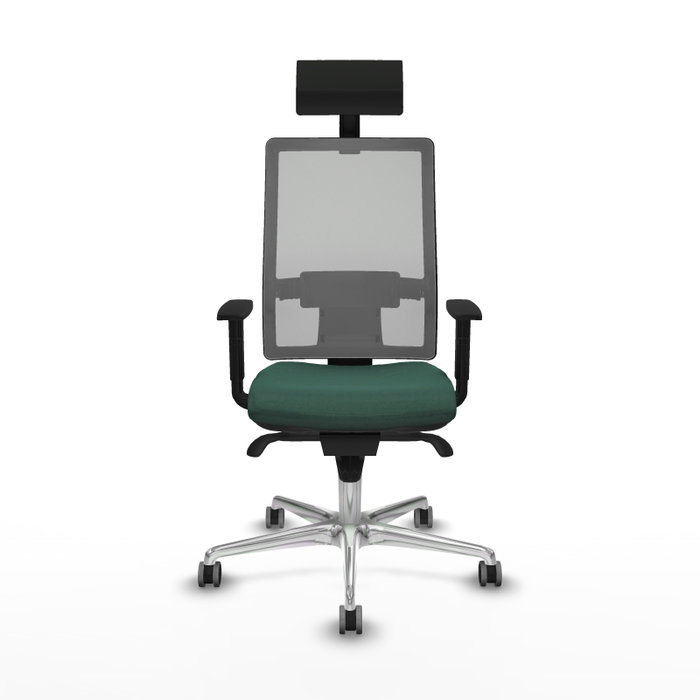 PIQUERAS Y CRESPO Silla de oficina Horna con mecanismo Sincro, Verde botella y Gris PIQUERAS Y CRESPO Silla de oficina Horna con mecanismo Sincro, Verde botella y Gris