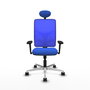 PIQUERAS Y CRESPO Silla de oficina Motilla con Mecanismo Sincro Azul