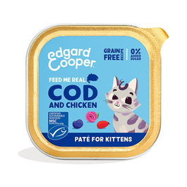 Edgard Cooper EC Feline Kitten Paté de Bacalao y Pollo 16x85g