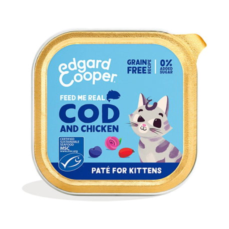 Edgard Cooper EC Feline Kitten Paté de Bacalao y Pollo 16x85g Edgard Cooper EC Feline Kitten Paté de Bacalao y Pollo 16x85g