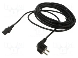 AKYGA Cable de alimentación H03VV-H 3x1mm² 10m negro