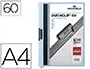 Durable Carpeta Duraclip Dossier con Pinza Lateral, Azul, Capacidad 60 Hojas, Formato DIN A4