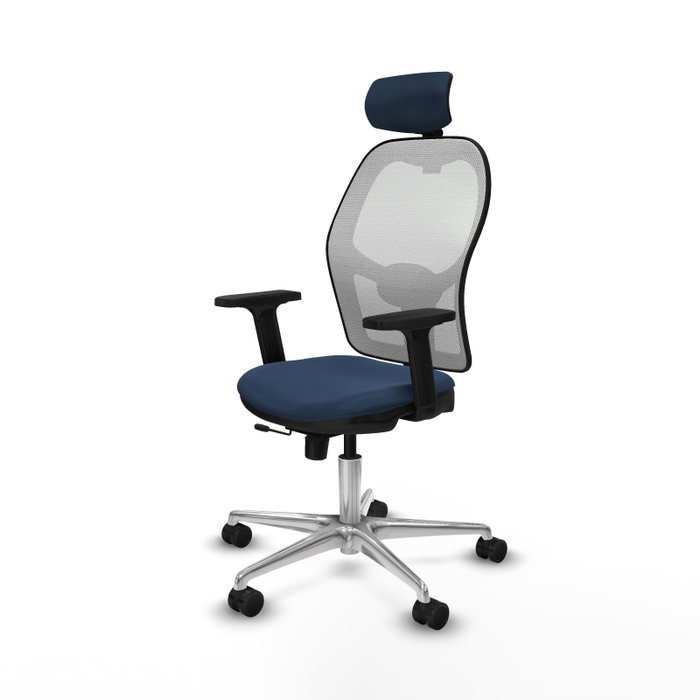 PIQUERAS Y CRESPO Silla de oficina Jorquera Azul marino y Blanco
