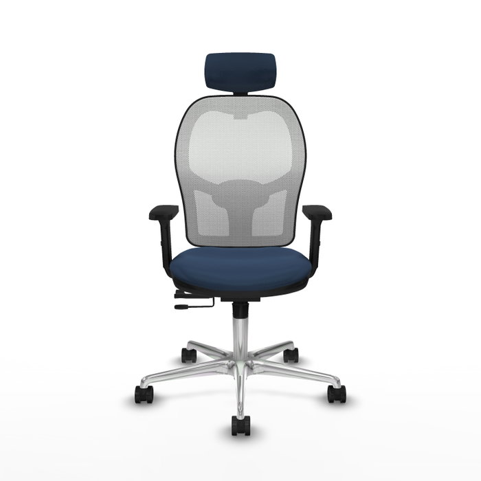 PIQUERAS Y CRESPO Silla de oficina Jorquera Azul marino y Blanco
