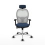 PIQUERAS Y CRESPO Silla de oficina Jorquera Azul marino y Blanco