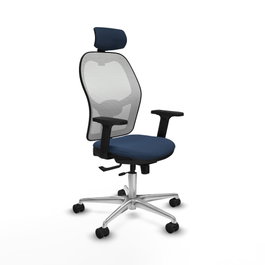 PIQUERAS Y CRESPO Silla de oficina Jorquera Azul marino y Blanco