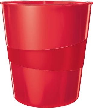 LEITZ WOW Papelera de 15L Rojo