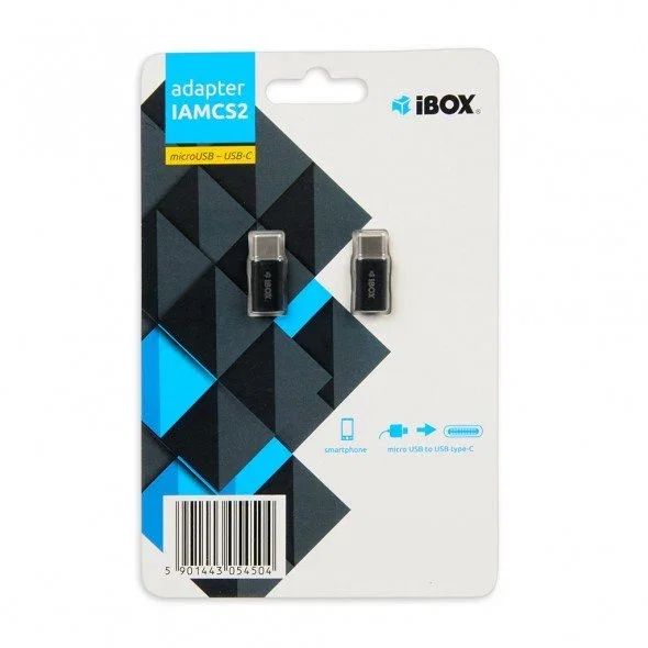Ibox Adaptador USB C a micro-USB IAMCS2 Negro Ibox Adaptador USB C a micro-USB IAMCS2 Negro
