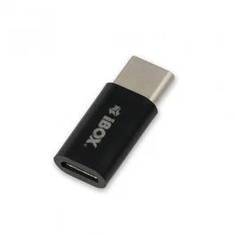 Ibox IAMCS2 Adaptador de USB Tipo-C Macho a Micro USB Hembra, Cable Cambiador de Género, Negro, Pack de 2 Unidades