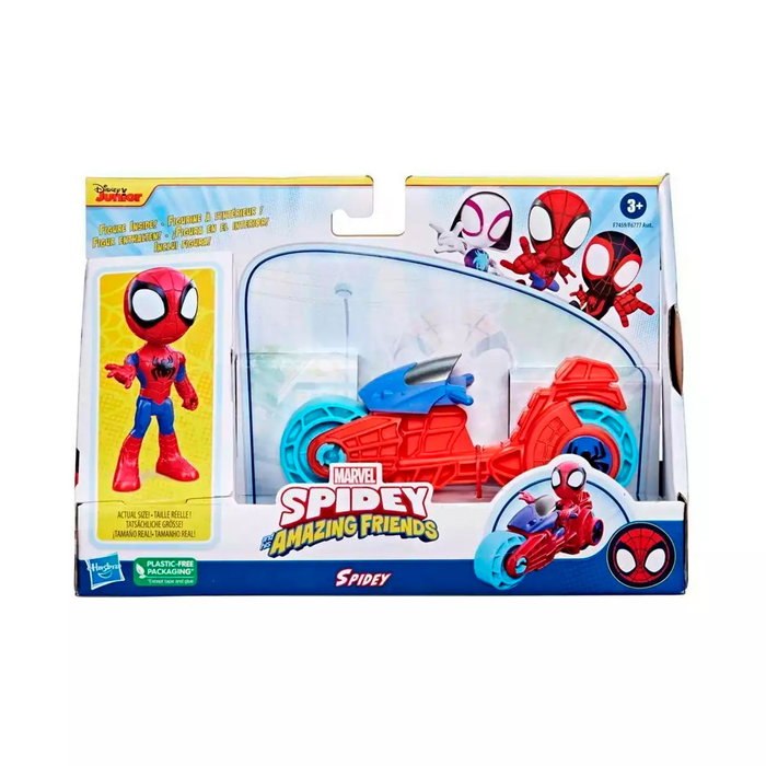 Hasbro Spidey F7459 Set Figura y Motocicleta Marvel +3 Años