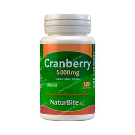 NATURBITE Cranberry Arandano Rojo 5000Mg 120 Comp para Vías Urinarias
