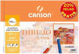 Canson Bloc de Dibujo Basik Espiral A4+ 130g - Set de 10