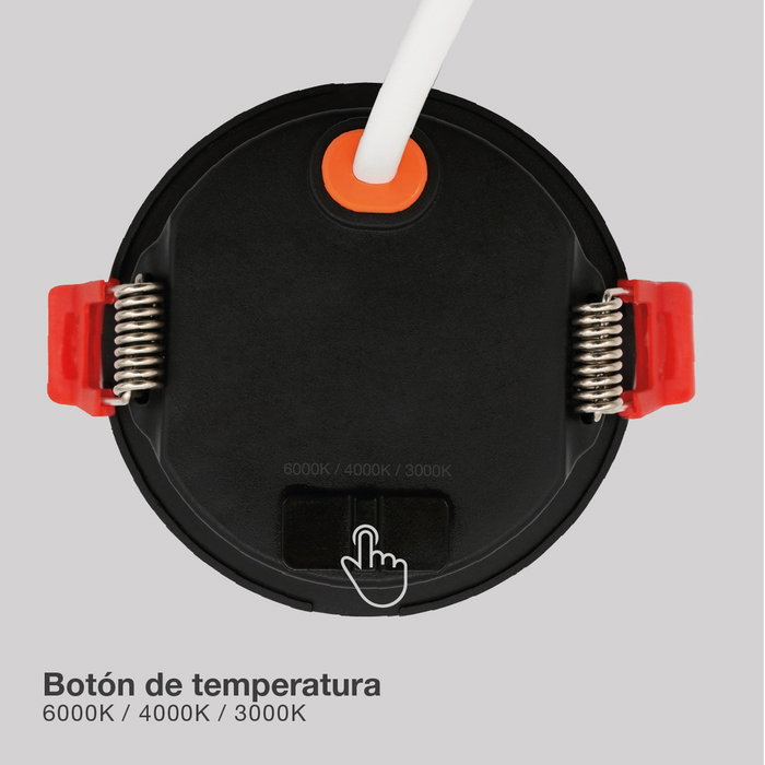 GSC Evolution Aro redondo empotrable compacto LED Lumati 7W Negro