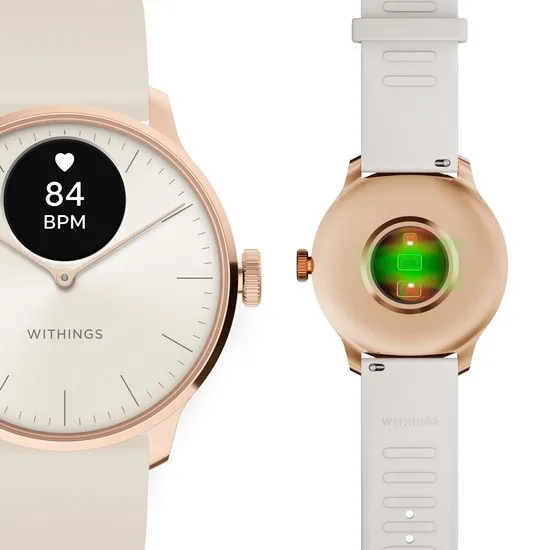 Withings ScanWatch Light 37mm Oro Rosa y Blanco