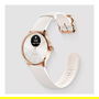 Withings ScanWatch Light - Reloj Inteligente Híbrido con Pantalla OLED, 37 mm, Caja Acero Oro Rosa y Correa Blanca, Monitor Cardíaco, Sueño, 30 días Batería