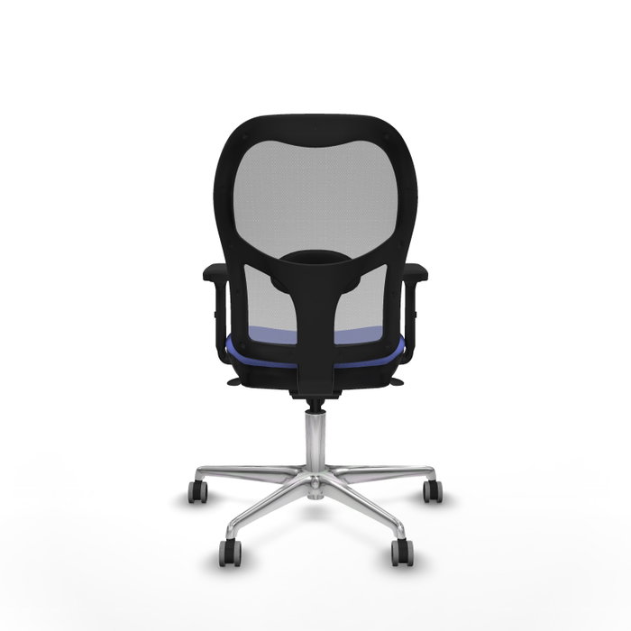 PIQUERAS Y CRESPO Silla de oficina Jorquera con mecanismo Sincro, tela Azul claro y malla Gris
