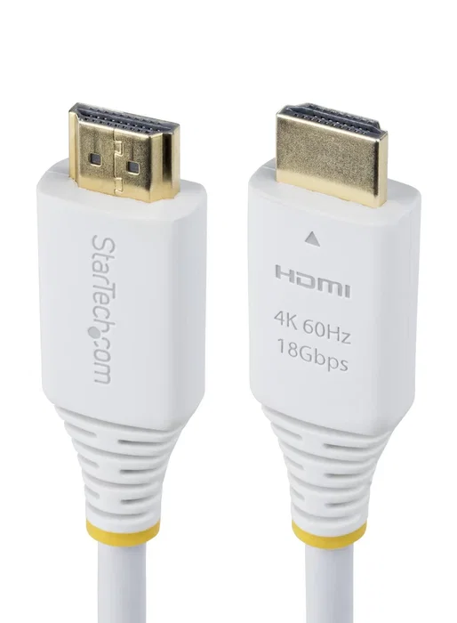 StarTech HDMI2-CABLE-4K60-10W Cable HDMI Premium Certified 2.0 Ethernet 3m 18Gbps 4K 60Hz HDR10 ARC HDCP 2.2 - Blanco