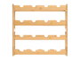 Kinvara Botellero Bambu 16 Botellas Natural 43.5x4.5x27.5 cm (Set de 4)
