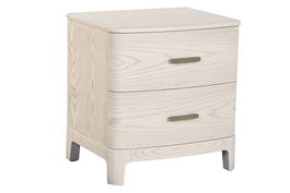 DKD Home Decor Mesita de Noche Tradicional Gris Claro Metal y MDF 2 Cajones 42 x 56.2 x 53 cm