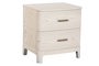 DKD Home Decor Mesita de Noche Tradicional Gris Claro Metal y MDF 2 Cajones 42 x 56.2 x 53 cm
