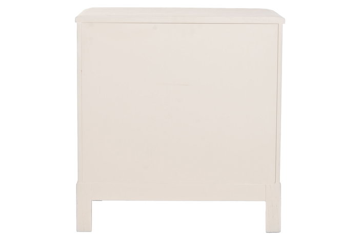 DKD Home Decor Mesita de Noche Tradicional Gris Claro Metal y MDF 2 Cajones 42 x 56.2 x 53 cm