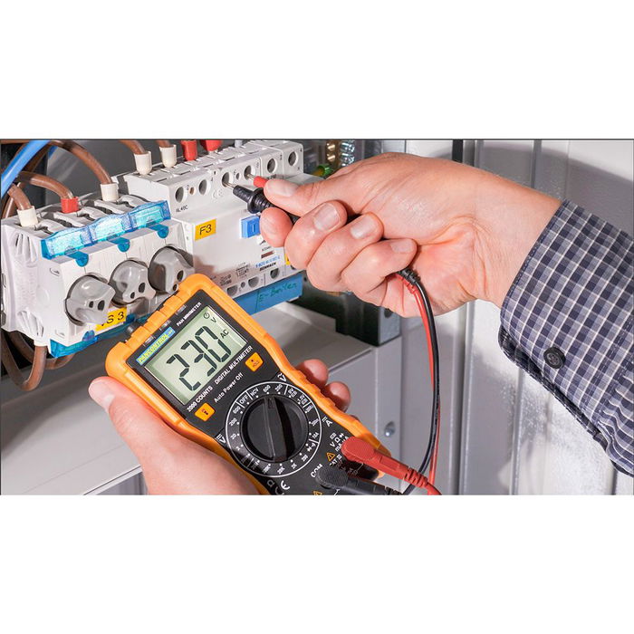 Pancontrol Multímetro Digital CAT III 600V Minimeter NCV Probador de Voltaje Pantalla Iluminada