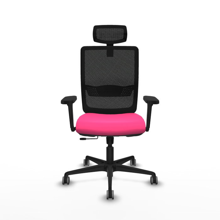 PIQUERAS Y CRESPO Silla de oficina Haches Rosa y Negro