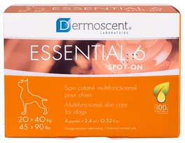 Dermoscent Essential 6 Spot-On para Perros 20-40kg (4 pipetas) প্রদানের