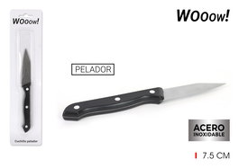 Wooow Cuchillo Pelador para Cocina con Mango de 19.5 cm - Ancho Hoja 2 cm, Ideal para Frutas y Verduras (36 Unidades)