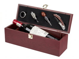 DKD Home Decor Set de Accesorios para Vino de 8 Piezas Granate