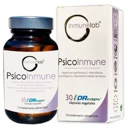 INMUNELAB Psicoinmune 30 Cápsulas - Complemento Alimenticio con L-Triptófano, Vitamina B6 y Extractos Vegetales para el Ánimo