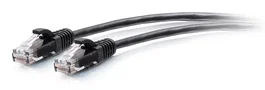 C2G Cable de red C2G30139 Patch Cable Cat6a UTP Slim 0.3m (1ft) Negro, RJ-45 Macho a RJ-45 Macho, Snagless, 28AWG, 10 Gbps, Para Alta Densidad