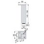 Emuca Lote de 4 pies regulables para muebles Smartfeet, esquina, regulable 140-150mm, Plástico, Cromado