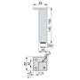 Emuca Lote de 4 pies regulables para muebles Smartfeet, esquina, regulable 140-150mm, Plástico, Cromado