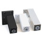 Emuca Lote de 4 pies regulables para muebles Smartfeet, esquina, regulable 140-150mm, Plástico, Cromado