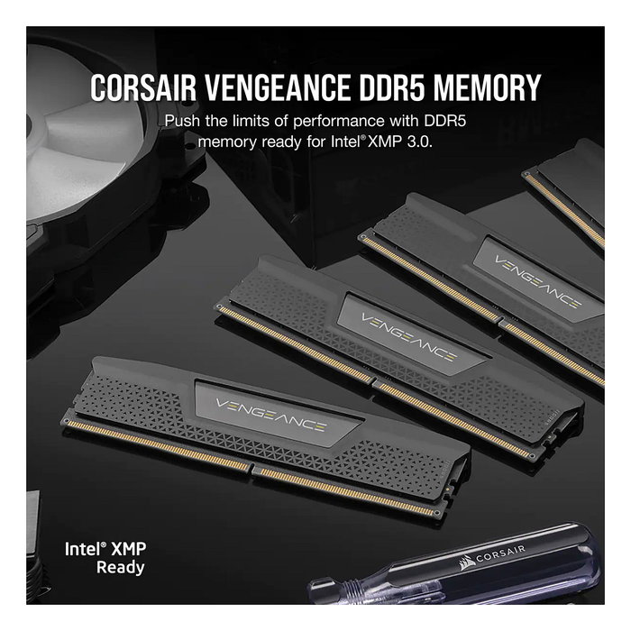 Corsair CMK32GX5M2X7200C34 Memoria RAM DDR5 de 32GB (2x16GB) 7200MHz CL34 Vengeance Black para PC