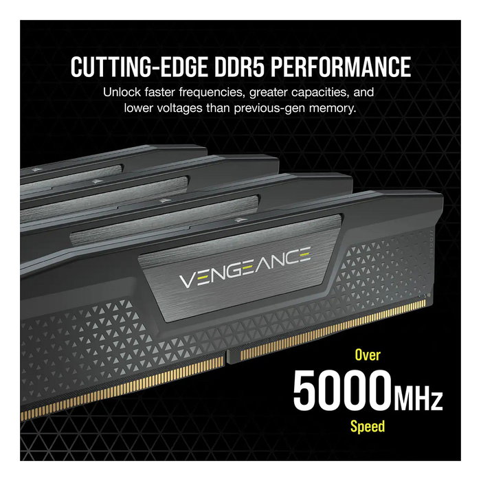 Corsair CMK32GX5M2X7200C34 Memoria RAM DDR5 de 32GB (2x16GB) 7200MHz CL34 Vengeance Black para PC