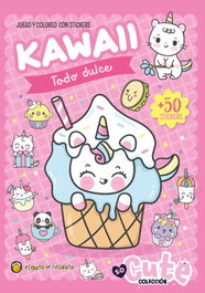 GATO DE HOJALATA, Juego y coloreo con stickers Kawaii (1) - SO CUTE