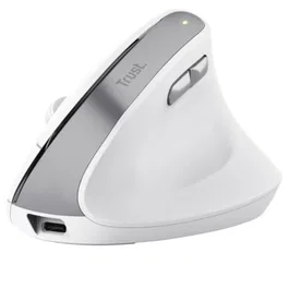 Trust Ratón ergonómico inalámbrico Bayo II batería recargable 2400 DPI blanco