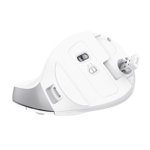 Trust Bayo II Ratón Ergonómico Vertical Inalámbrico Blanco