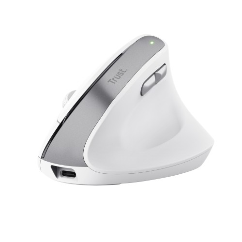 Trust Bayo II Ratón Ergonómico Vertical Inalámbrico Blanco