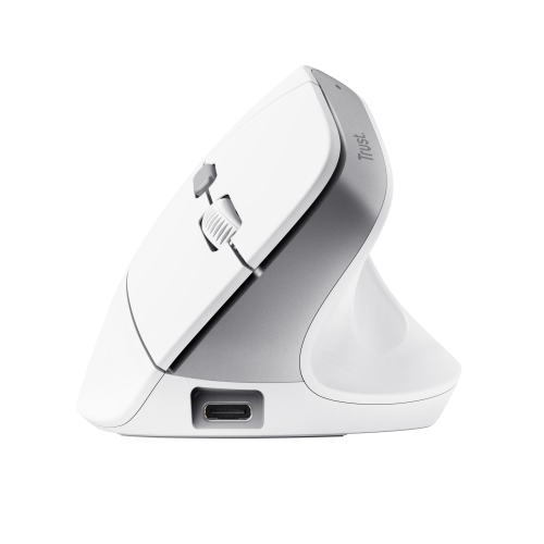 Trust Bayo II Ratón Ergonómico Vertical Inalámbrico Blanco